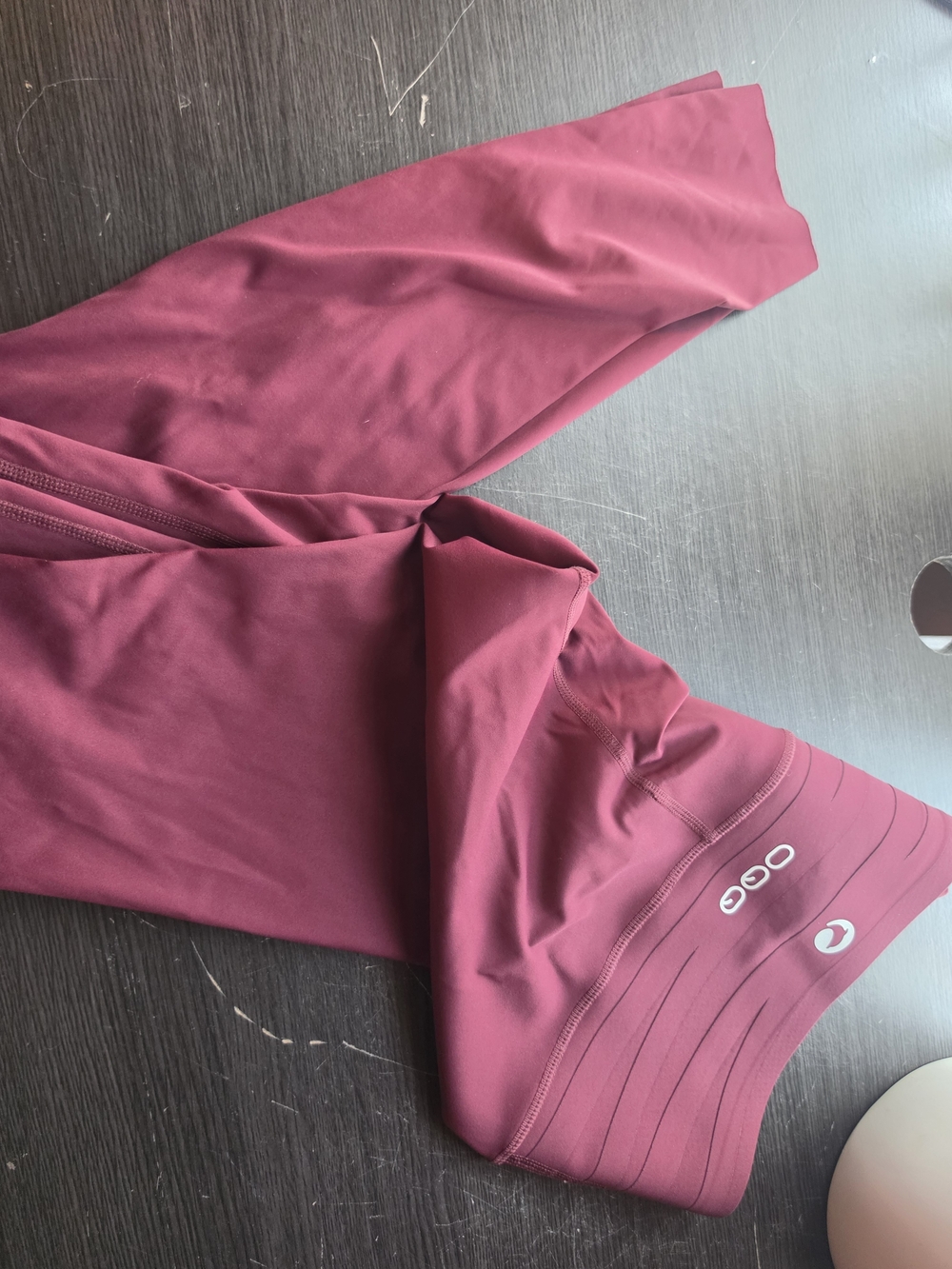 Maroon Active Leggings - Picture 4 of 4